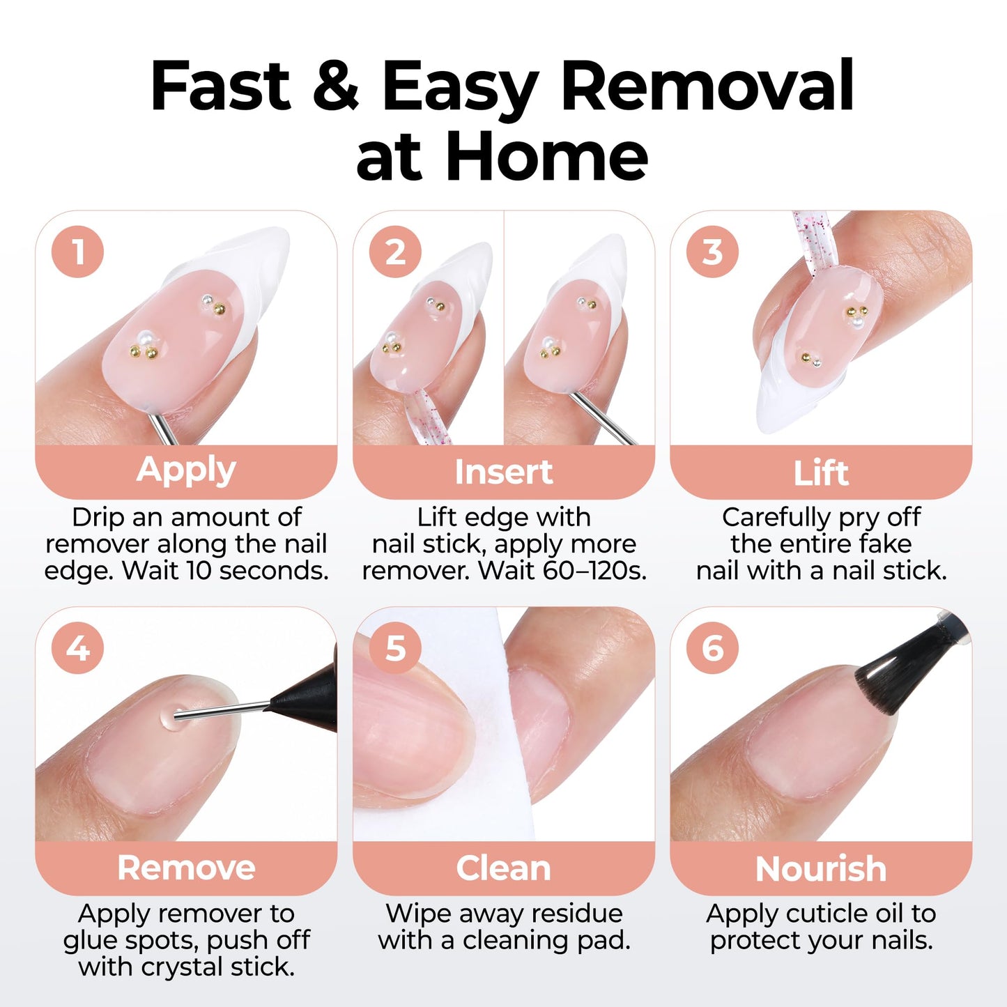 UNA GELLA Nail Glue Remover for Press on Nails，20ml Pinpoint Non-Acetone Semi Solid Nail Glue Remover for Nails Tips，Gentle GLUE Remover with Upgraded Stick Easy Removal