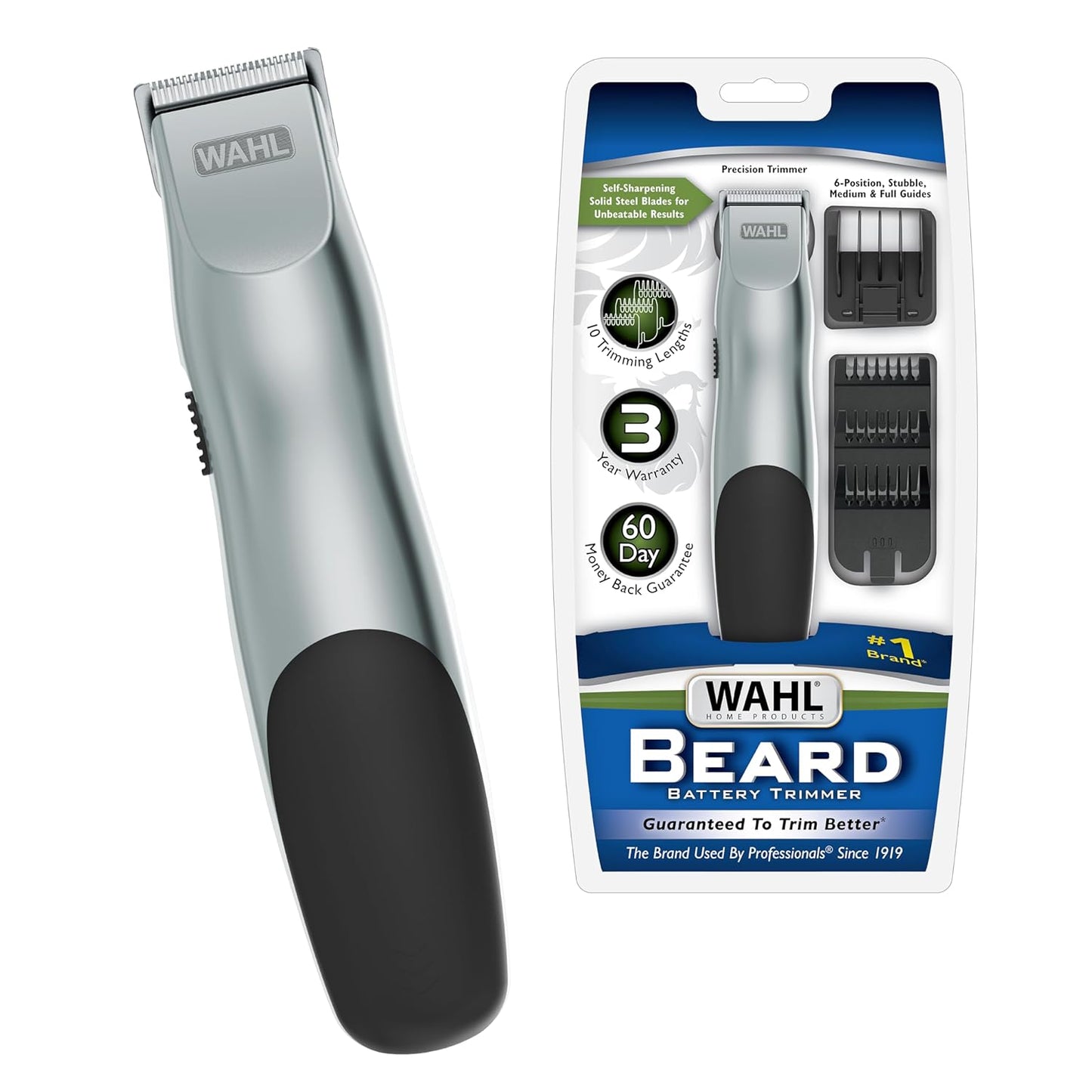 Wahl Groomsman Facial Hair Trimmer - Battery Operated Beard & Mustache Grooming | Model 9906-717V