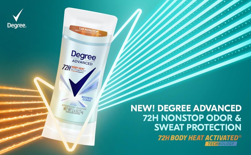 Degree Advanced Antiperspirant Deodorant 4 count 72-Hour Sweat & Odor Protection Shower Clean Antiperspirant for Women with MotionSense Technology 2.6 oz