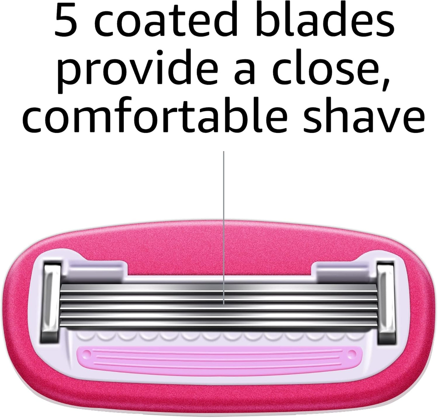 Women's 5-Blade Razor for Smooth Shave - Compatible with Venus Handles | Sensitive Skin, 12 Cartridges Included