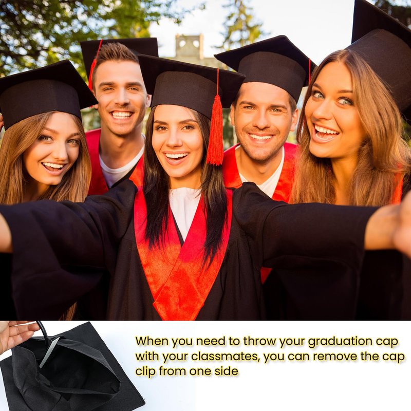 Nomanak 2 Pack Graduation Cap Headband - Secures Your Graduation Cap, Don't Change Your Hair, Unisex Headband