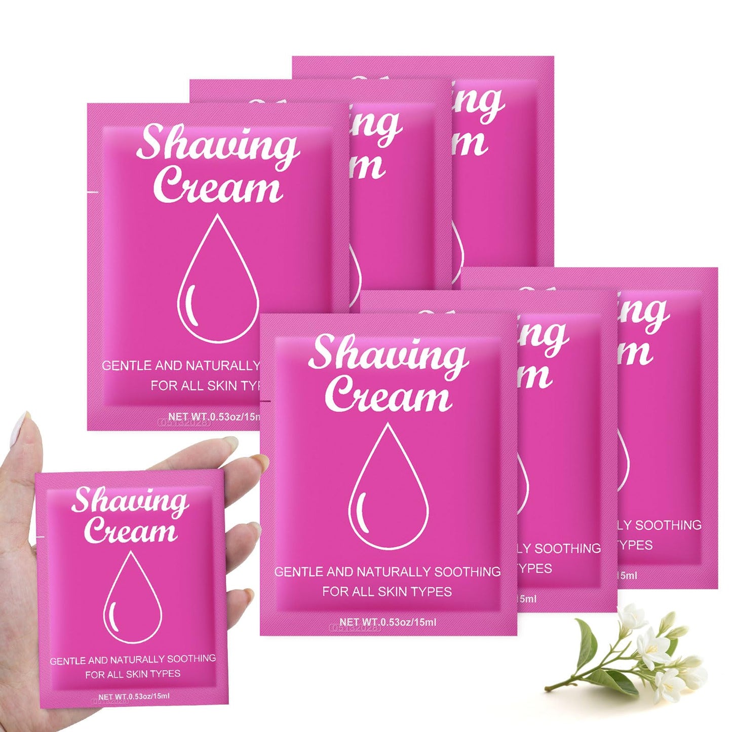 fafortune Womens Shaving Cream Bulk Travel,0.53oz Shave Gel for Women,Care Dry Skin Womens Shave Gel for Travel Guests (Pack of 20, Jasmine)