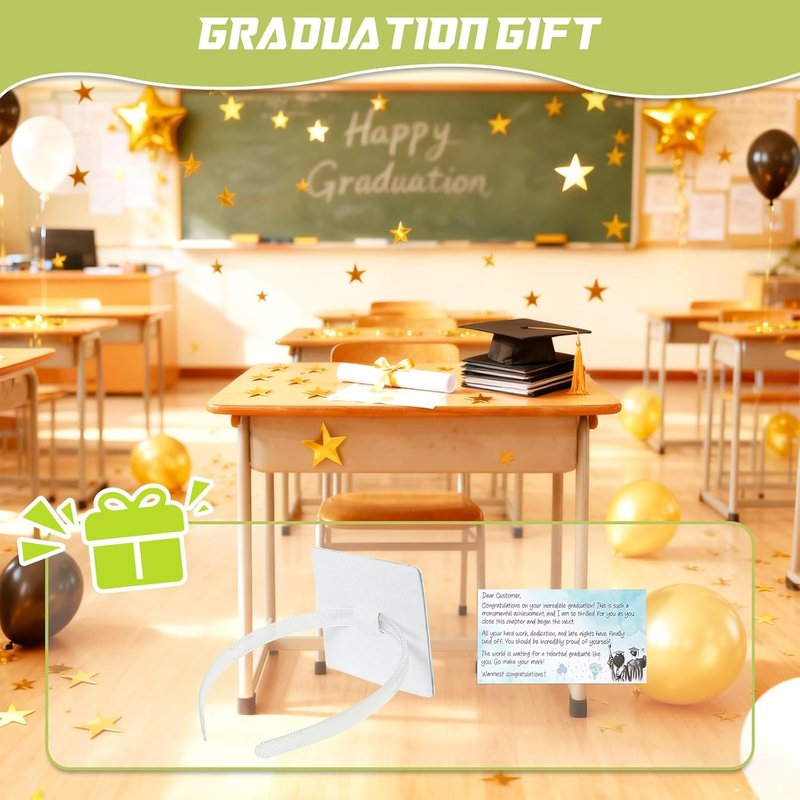 Grad Cap Headband by 2026 | Anti-Fall Hair Band for Graduates - Perfect Hat Accessory