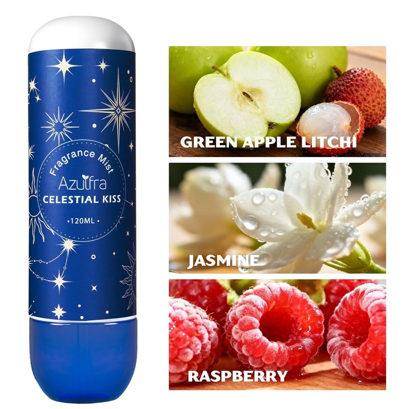 Azulfra Body Spray - Celestial Kiss Hair & Body Fragrance Mist with Jasmine & Raspberry | 4 fl. oz