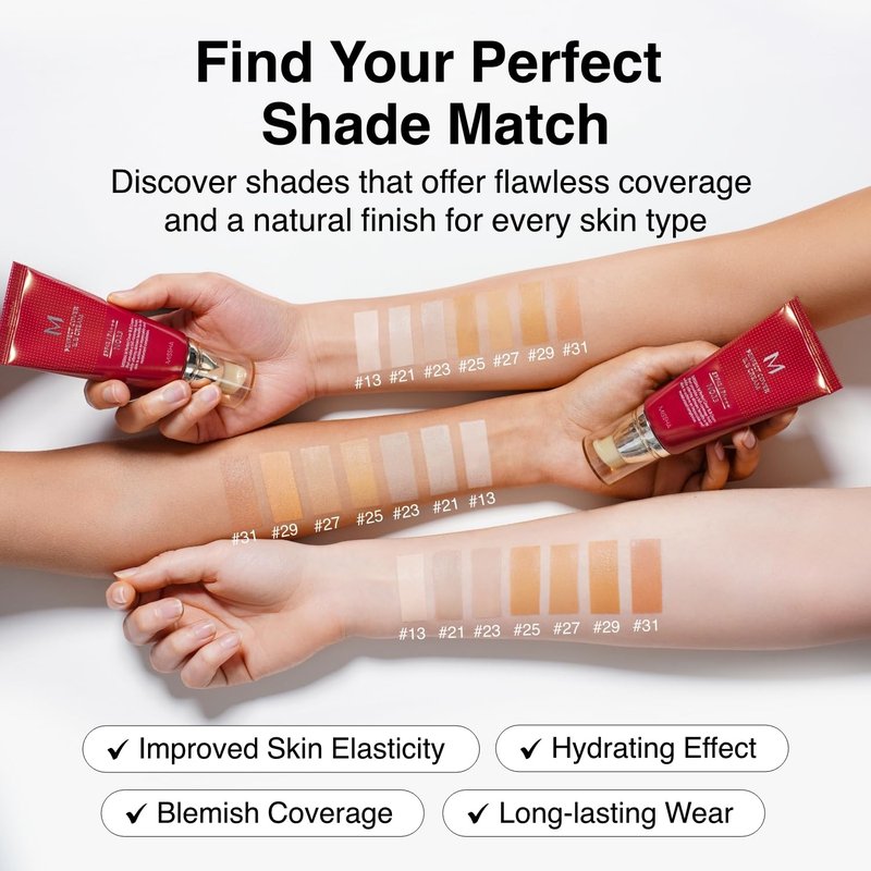 MISSHA M Perfect Cover BB Cream Dual Pack No.21 Light Beige - Light with Cool Undertone SPF 42 PA +++1.69 Fl Oz - Tinted Moisturizer for face with SPF