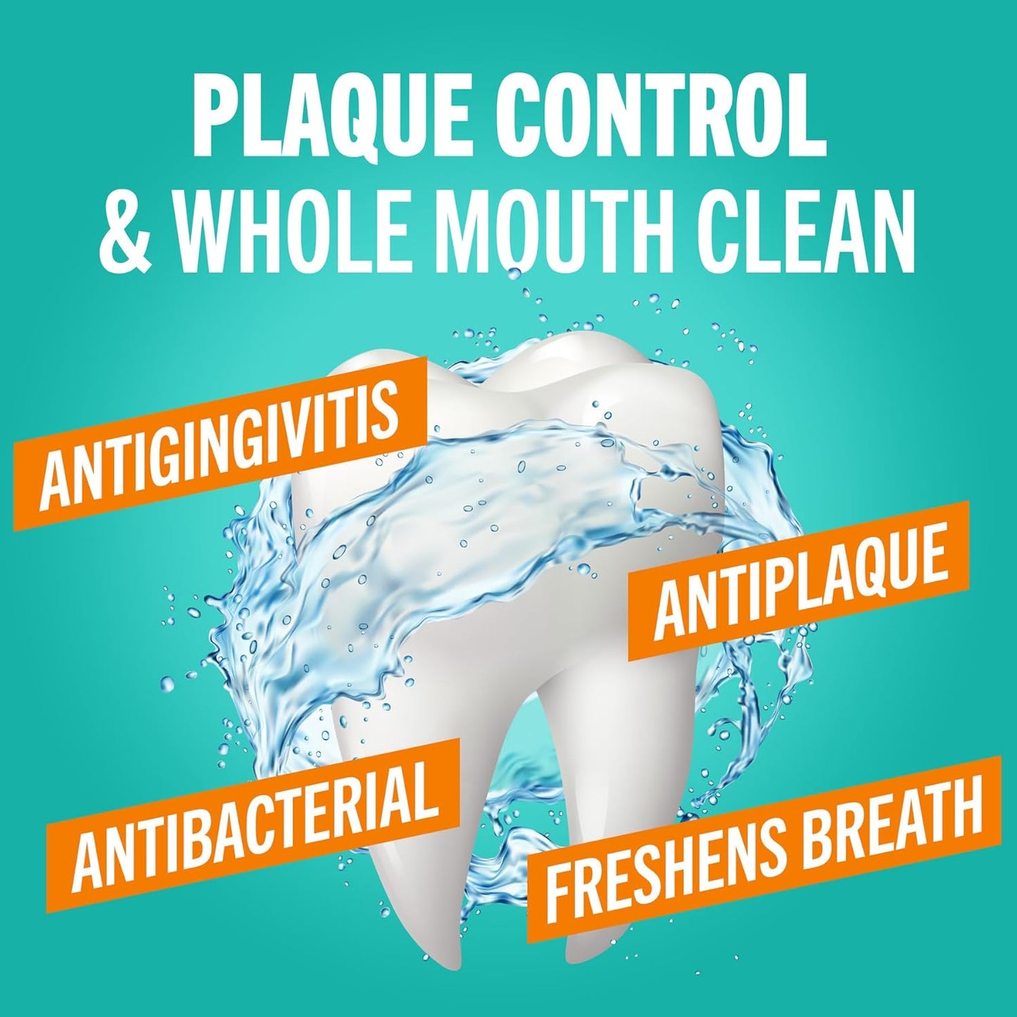 TheraBreath Plaque Control Oral Rinse - Antigingivitis Mint Formula, Alcohol-Free | 16 Fl Oz (Pack of 2)