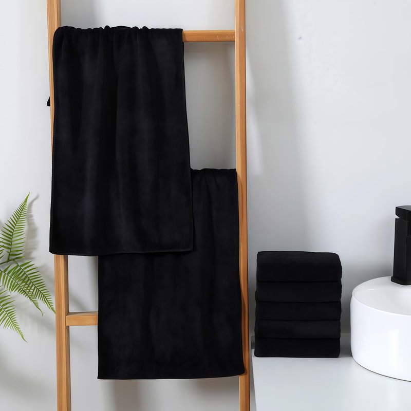 LMMINBZ 4Pcs Black Hand Towels for Bathroom Christmas Decorations Clean Face Towels Decoration Small Microfiber Washcloths Towel for Face Hand13.7 x29.5inch