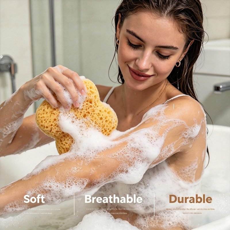Bath Sponge, 3 Pack Foam Loofah for Women Men Kids, Curvy Body Scrubber Shower Sponge for Bathroom, Large Size