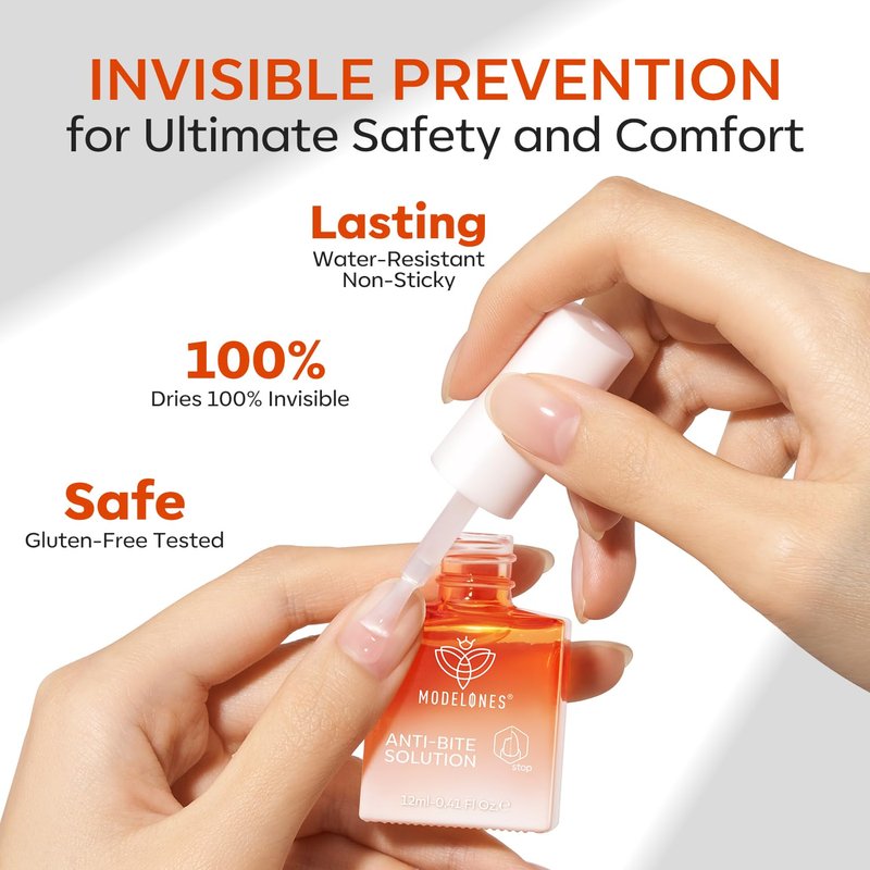 Modelones Nail Biting Prevention | Quick-Dry Bitter Nail Polish for Kids - 12ml (0.41 Fl Oz)