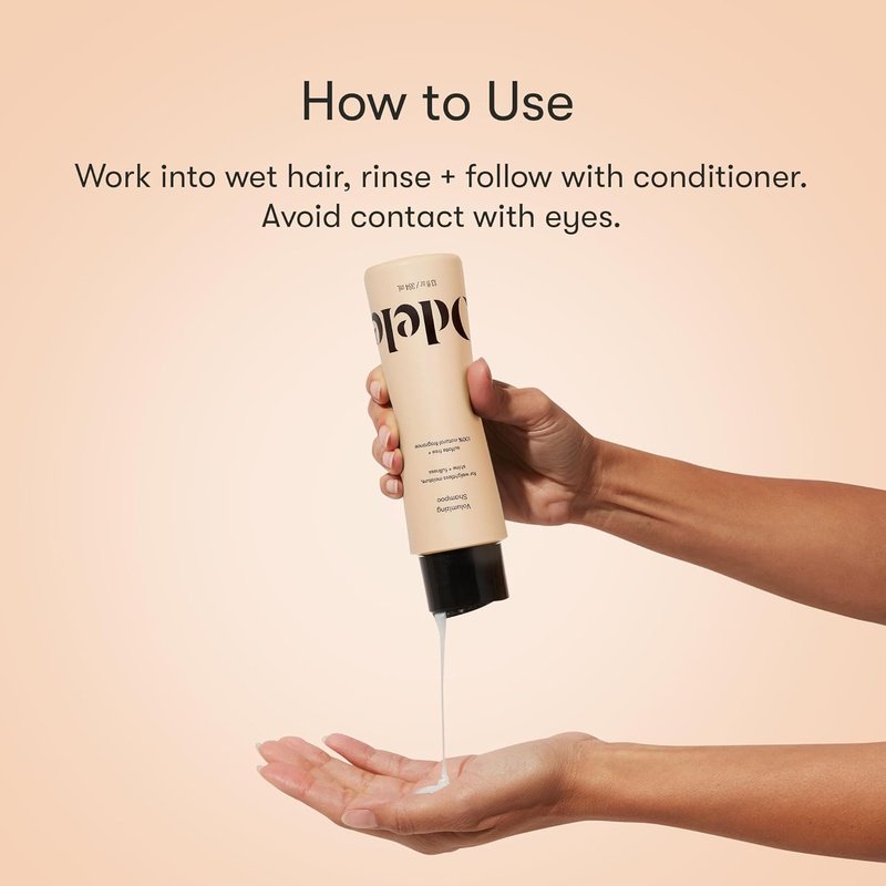 Odele Volumizing Sulfate-Free Shampoo, Adds Moisture, Shine, and Fullness for Straight or Wavy Hair Types, 13 Fl Oz
