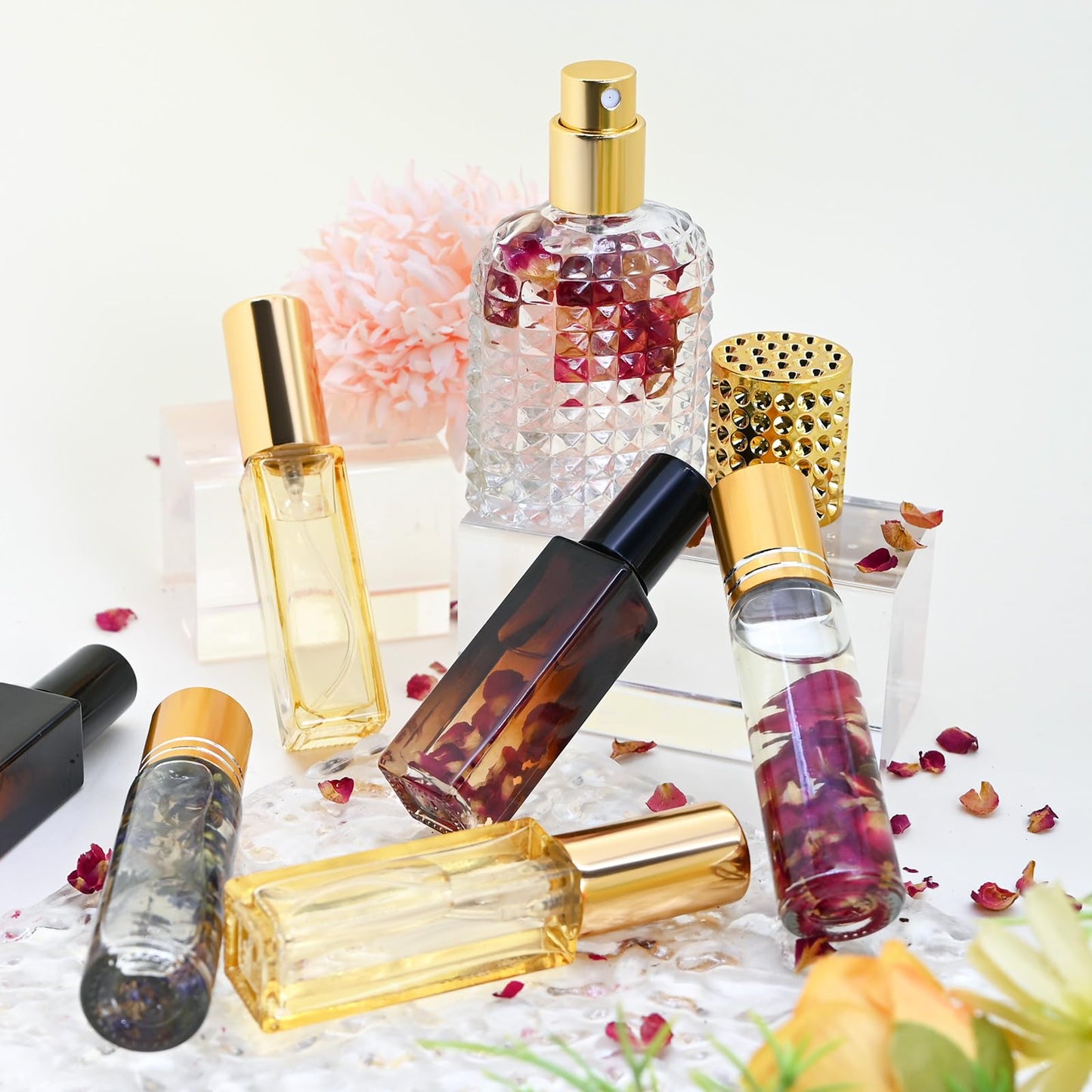 TSVATE DIY Perfume Making Kit for Women- Roller Perfume Making Kit, Travel Perfume Set with Essential Oil, Spray Bottles, Make Your Own Scent, Roller Fragrance Christmas Gifts for Women Girls