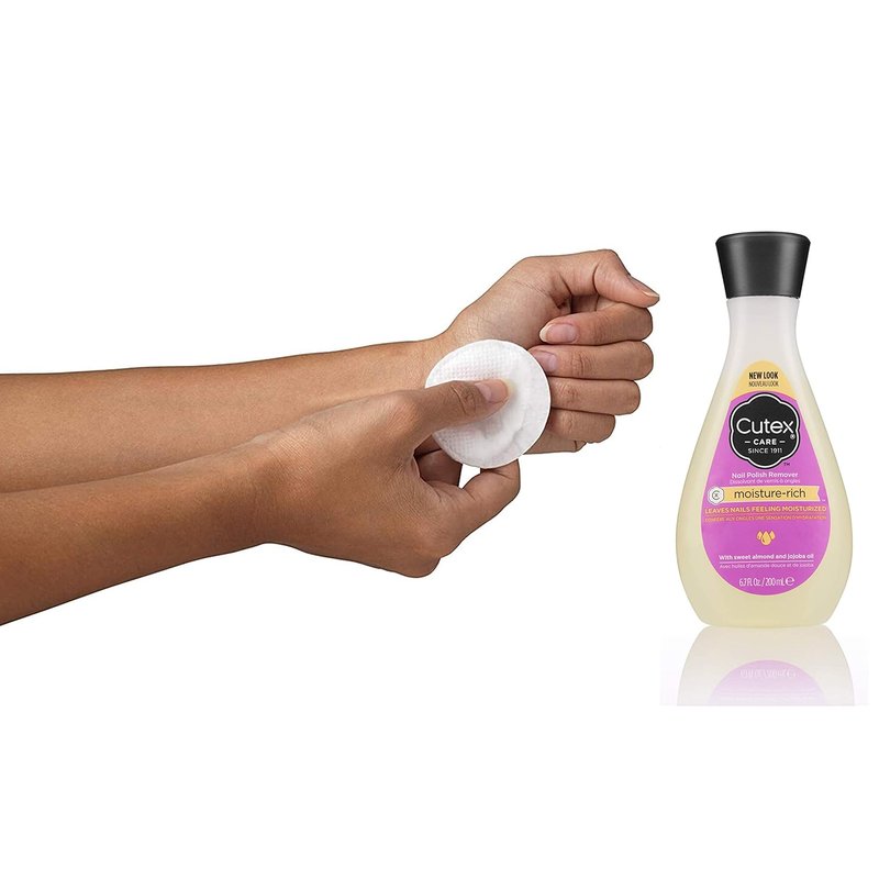 Cutex Moisture-Rich Nail Polish Remover - Nourishing Sweet Almond & Jojoba Oil, 6.7 fl. oz.