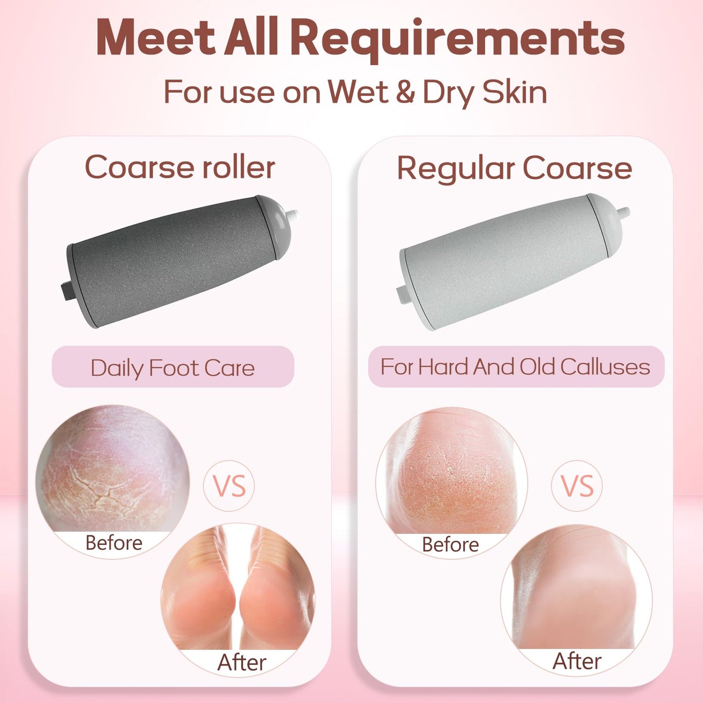 ZABOUL Electric Foot Callus Remover Rechargeable Portable Electric Foot File Pedicure Tool Kit, Smooth Pedicure Wand for Feet Care, Removes Dry Hard & Dead Skin, Ideal Gift