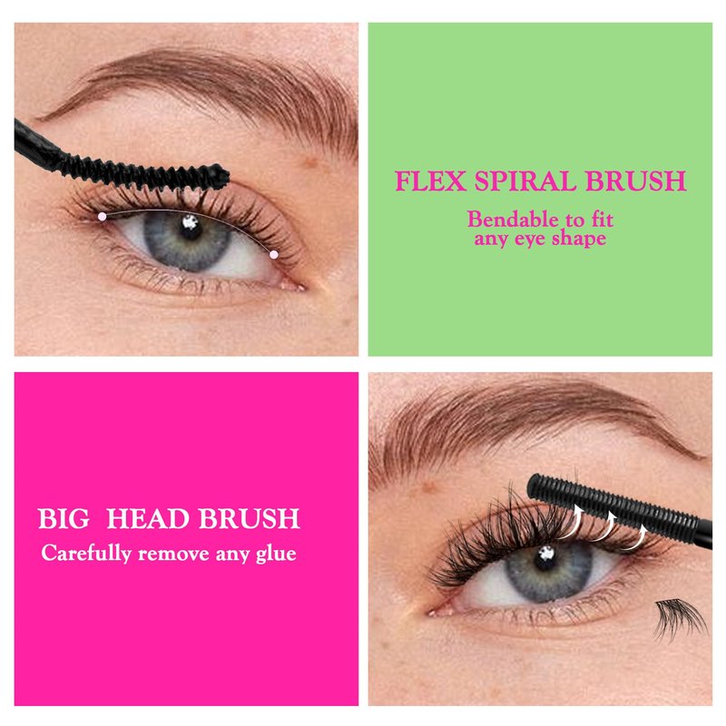 LA MAESII Lash Bond and Remover, 2 in 1 Lash Cluster Glue and Lash Remover for Eyelash Clusters Waterproof Lash Glue with Strong 72H Hold, Quick Removal Without Residue