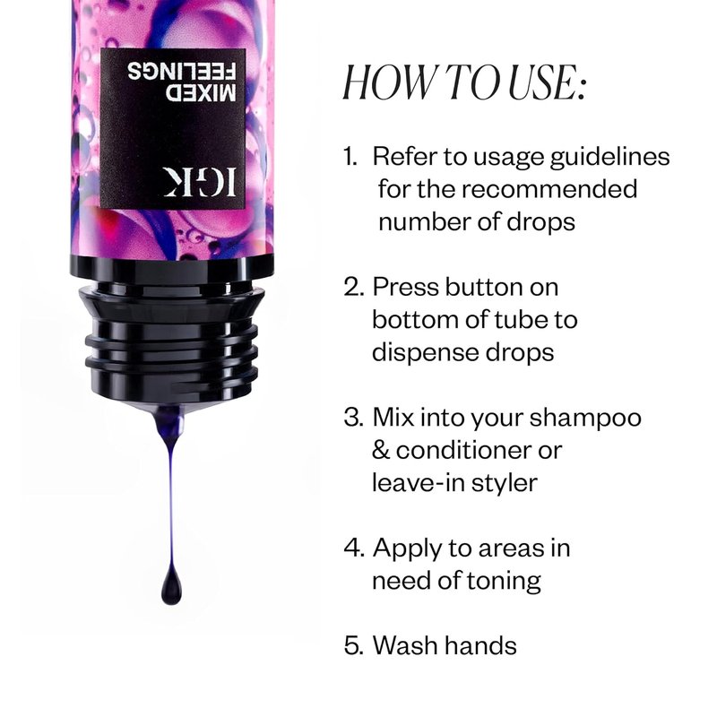 IGK Mixed Feelings Leave-In Blonde Toning Drops - Brighten & Neutralize Brass | Vegan & Cruelty-Free | 1 Oz