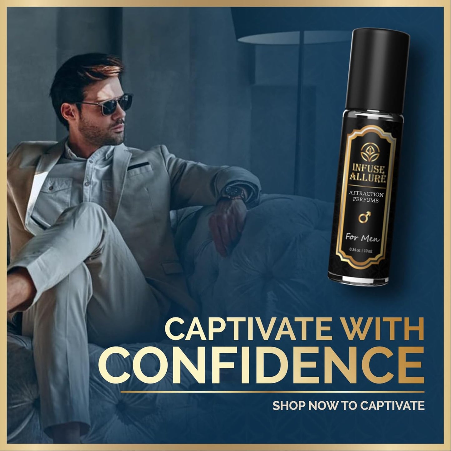 Skiennix Premium Pheromones Perfume Oil for Men - Bold Extra Strength Formula - Irresistible Jojoba Blend 10ml