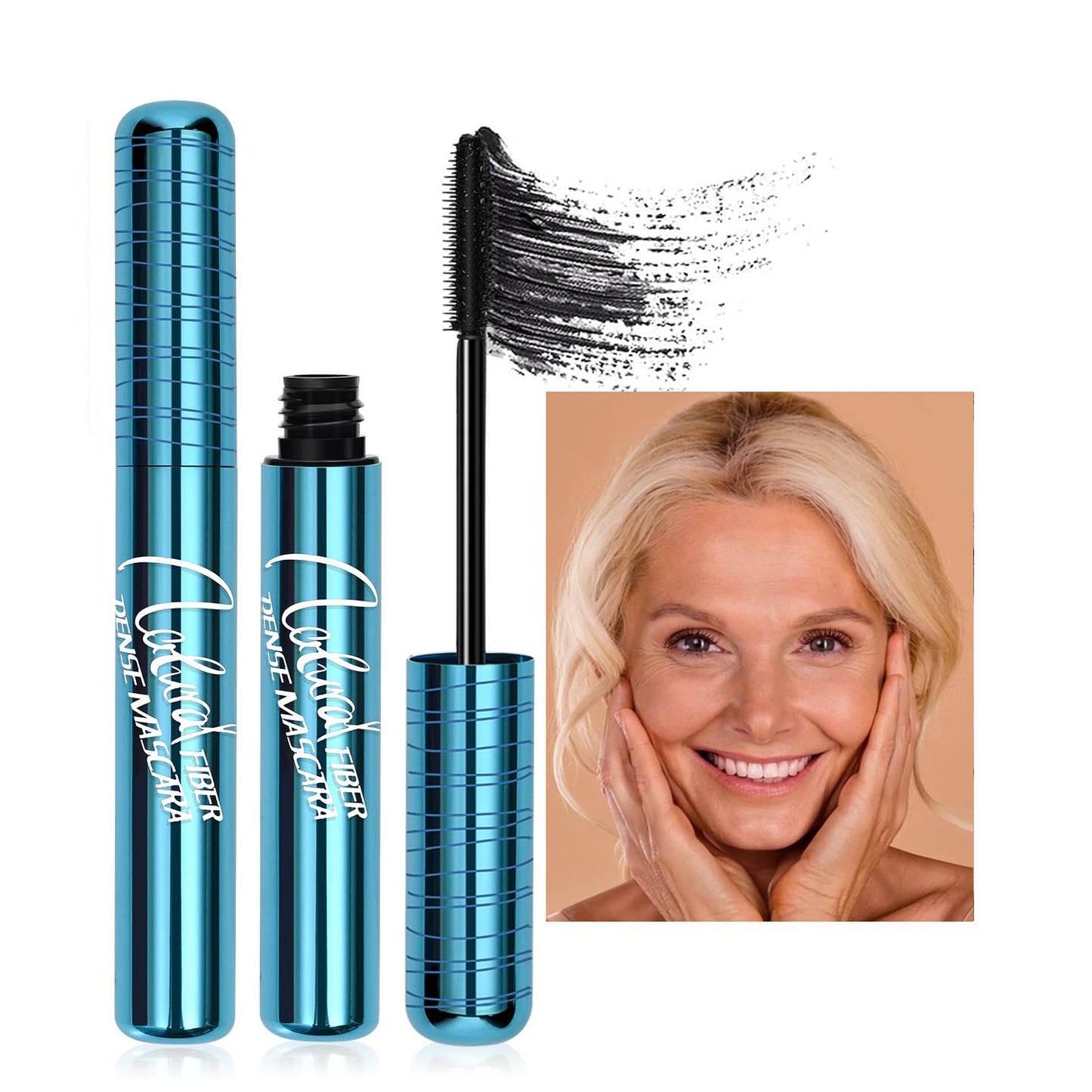 Volumizing Waterproof Mascara for Older Women 60+ | Hypoallergenic Black Formula for Thinning Lashes & Sensitive Eyes