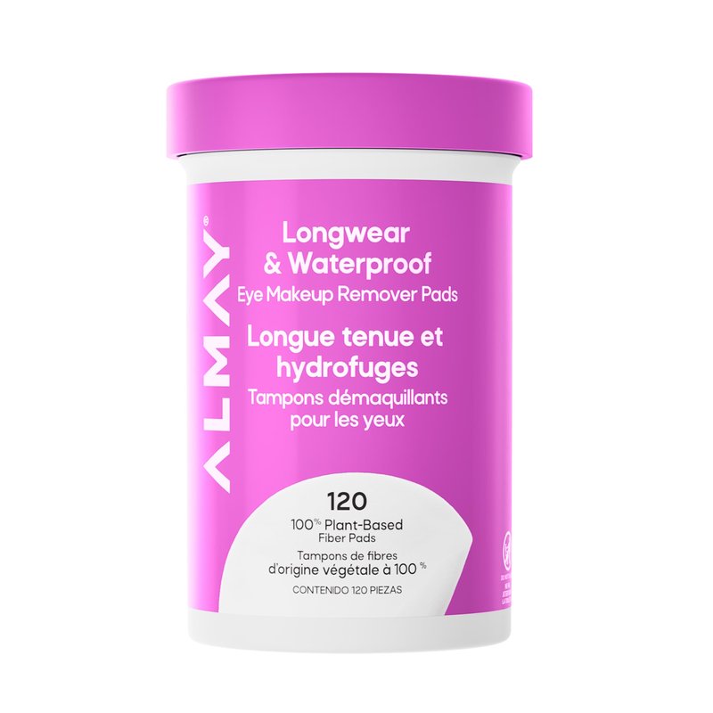 Almay Longwear & Waterproof Eye Makeup Remover Pads, 120 count