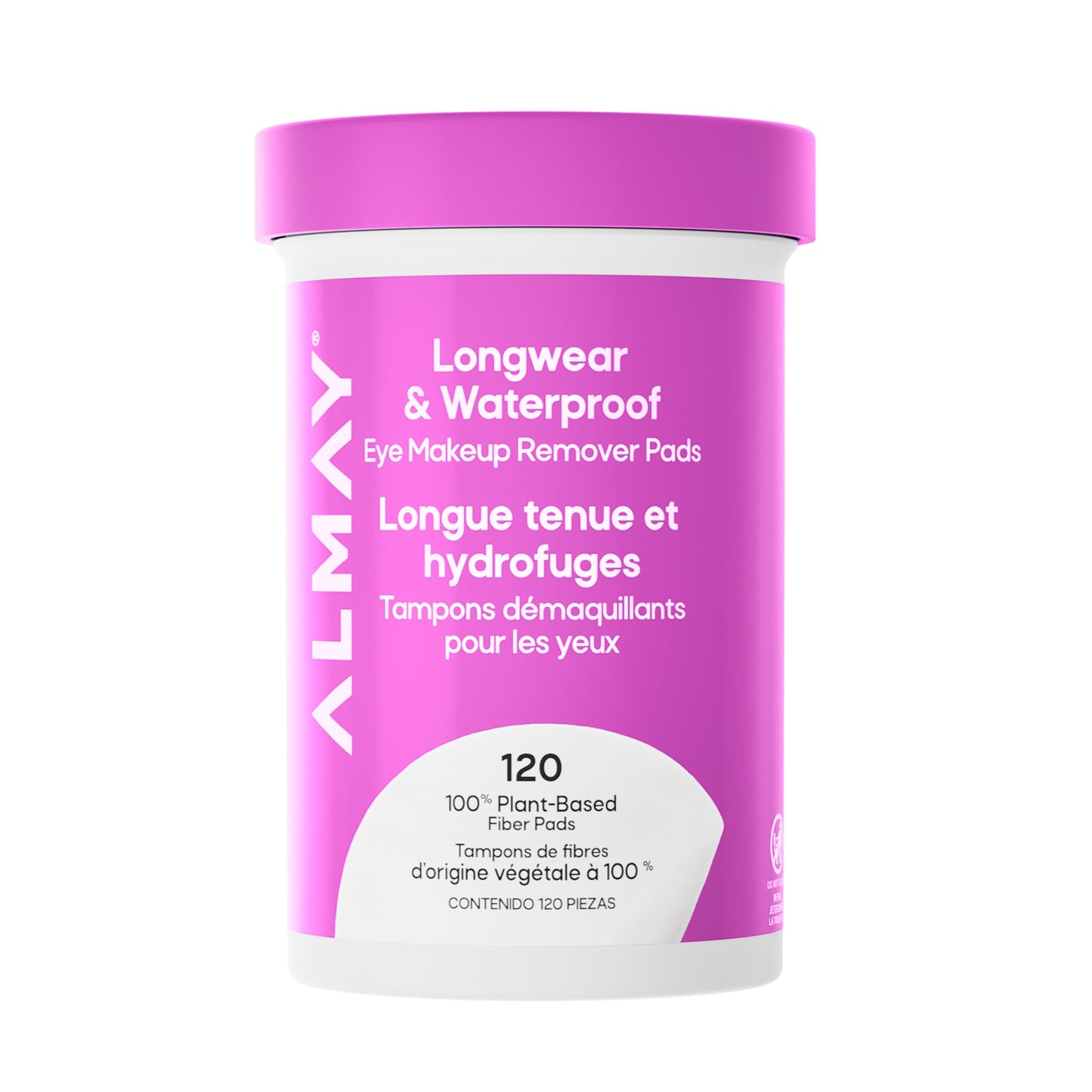 Almay Longwear & Waterproof Eye Makeup Remover Pads, 120 count(Packaging May Vary)