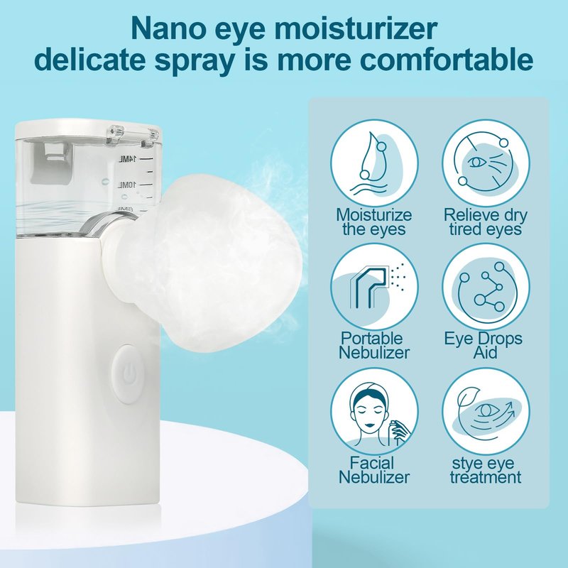 OTBK Portable Nano Mist Humidifier - Personal Eye & Face Moisturizer, USB Rechargeable Sprayer for Comfort