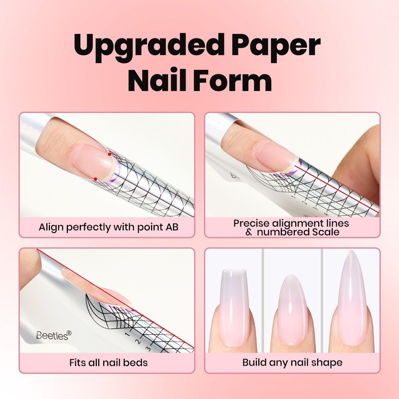Beetles Builder Gel for Nails, 60g Large Capacity 9 in 1 Sculpture Hard Gel with Dual Nail Pen, Forms for Nail Extension & Building, Strengthener for Salon Pros Women, UV LED Lamp Needed