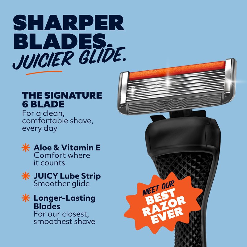 Dollar Shave Club | The Member Exclusive Shave Set | 4 Extra Close Refill Cartridges, 1 Handle (Black), 1 Shave Butter 3 ounce, 1 Razor Cover, Razors for Men