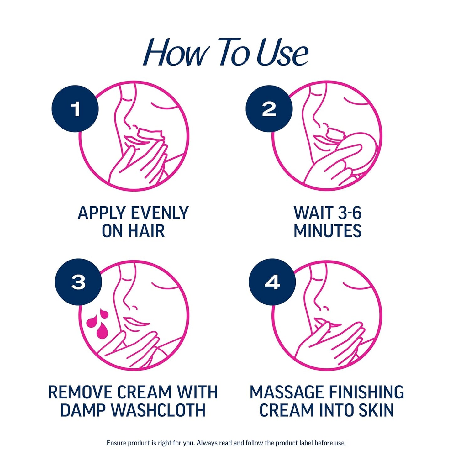 Veet Facial Hair Removal Cream for Women - Organic Aloe Vera | 2-Piece Kit, 1.7 Fl Oz Each