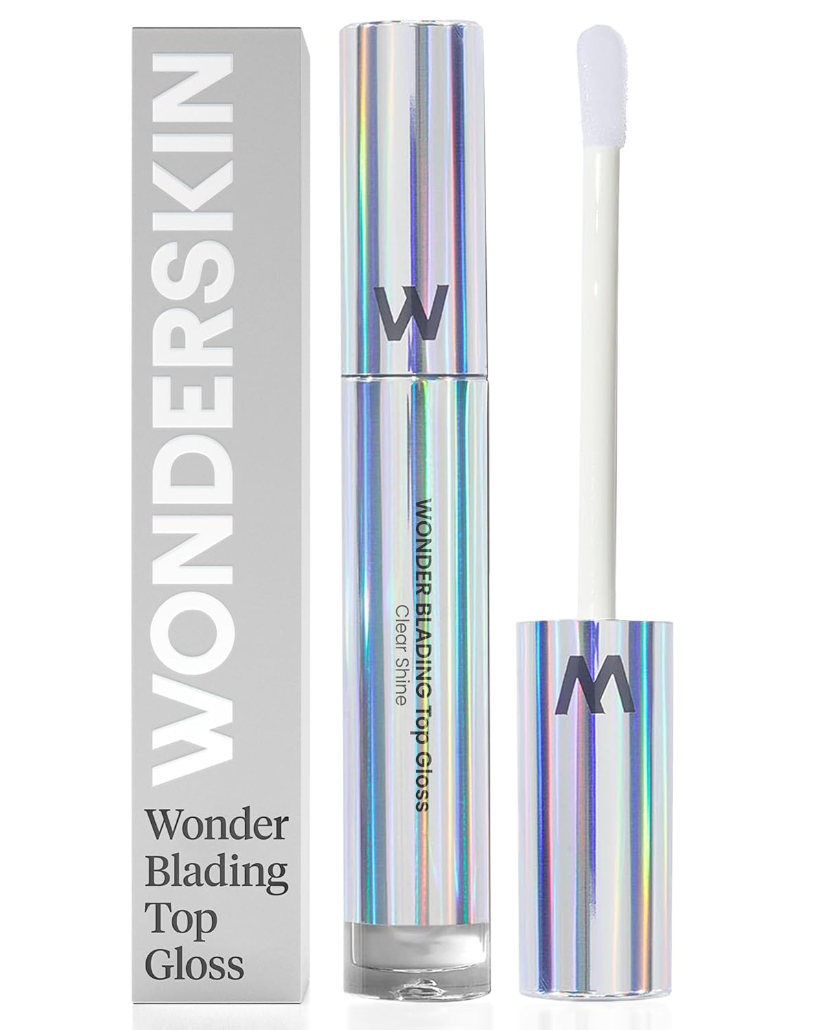 Wonderskin Lip Gloss - Hydrating Clear Glitter Lip Gloss for High Shine Finish | 0.15 oz