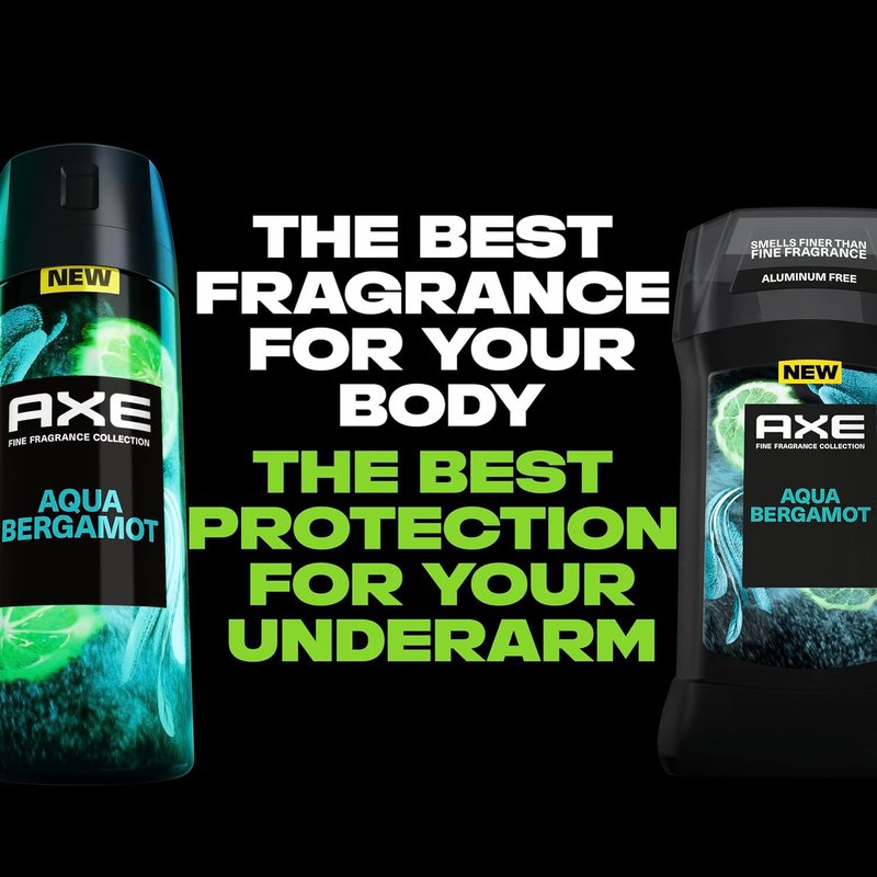 AXE Aluminum-Free Deodorant, Travel Size Body Spray, Aqua Bergamot 6 Pack – 72 Hour Odor Protection, Juniper + Sage, 1 Oz Each