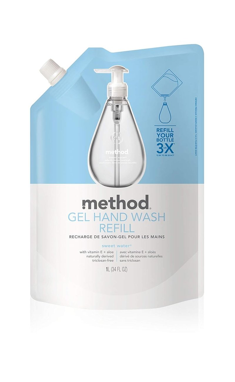 Method Gel Hand Soap Refill - Sweet Water Scent | 34 Fl Oz (Pack of 3)