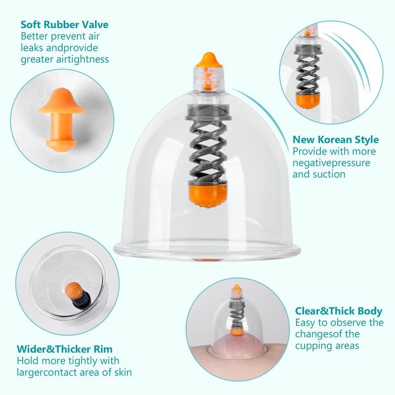 Ditind Cupping Therapy Set, 18 Pcs Cupping Set, Professional Cupping Kit for Massage Therapy, Portable Upgrade Cupping with Case, Pump Suction Cups for Cellulite Muscle Pain Relief Physical Therapy.