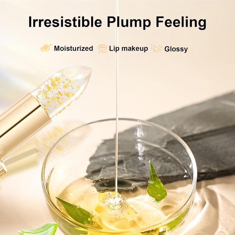 REATIFUL Color Changing Lipstick,Gold Crystal Ph Lipstick Color Changing,Long Lasting 24 Hours Moisturizing Glossy Shine Lip Gloss for Women