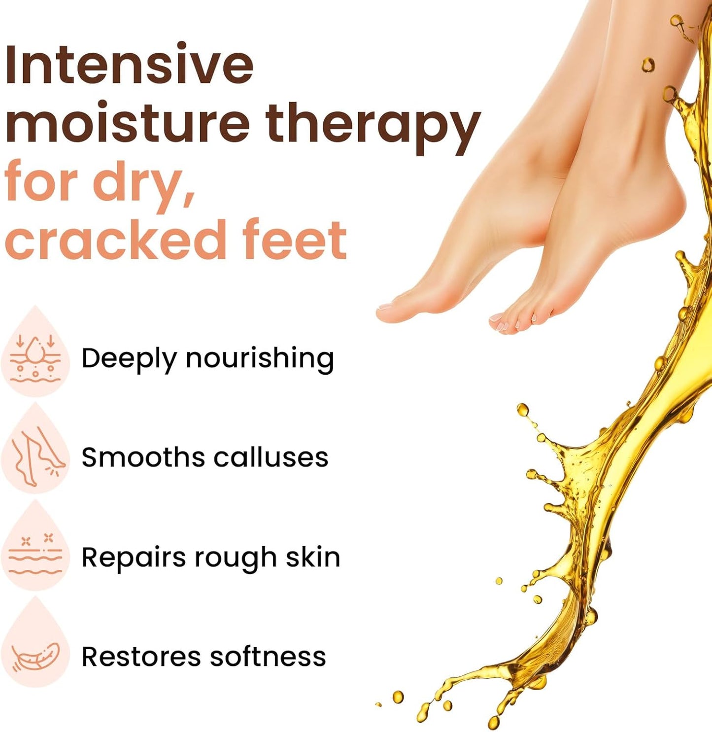 Skiennix Moisturizing Foot Mask - Hydrating & Restoring Treatment with Lavender, Shea Butter, Jojoba Oil | 6 Pack for Dry Cracked Feet