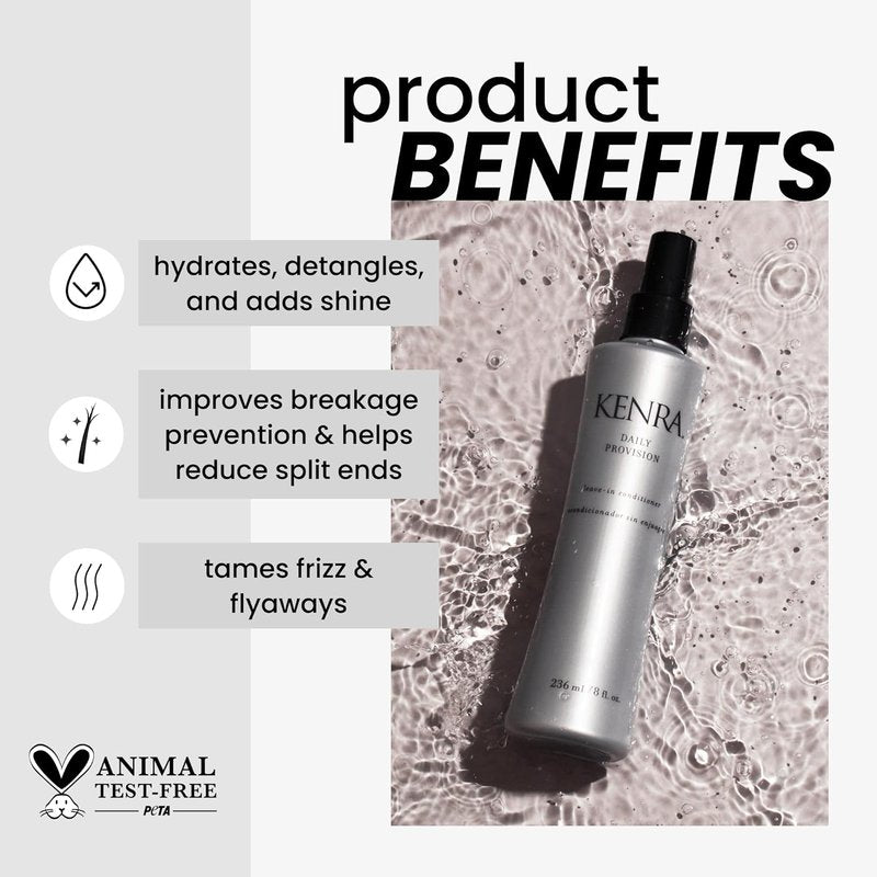 Kenra Professional Leave-In Conditioner - Hydrates, Detangles & Adds Shine | Tames Frizz | 8 fl. Oz