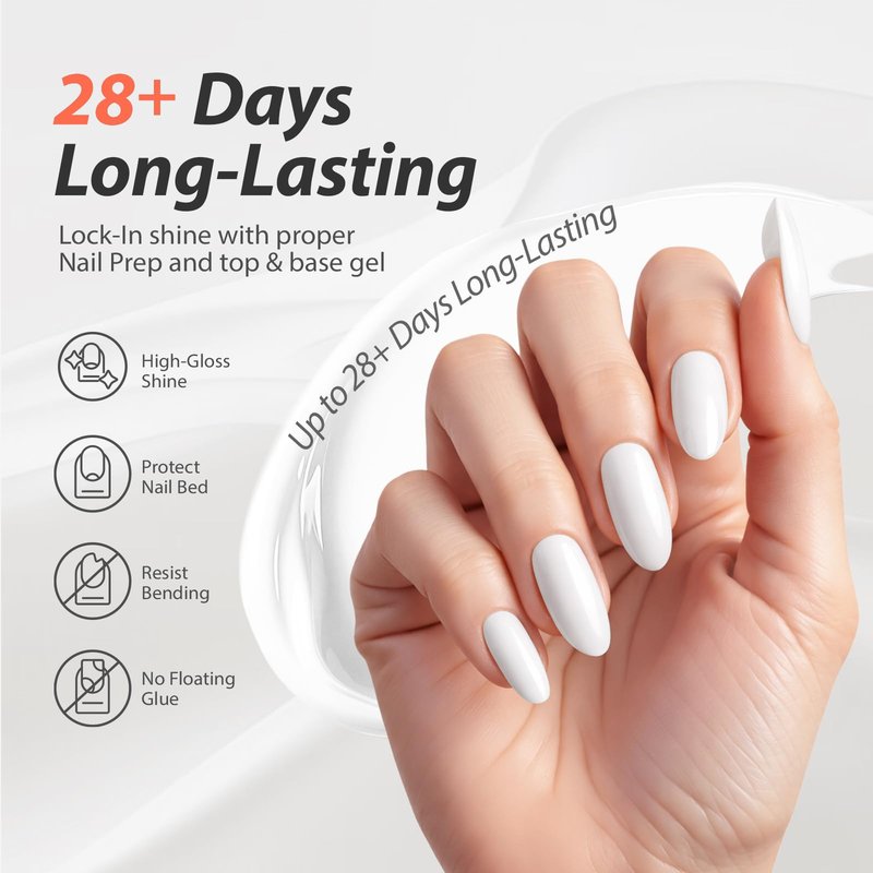Makartt Ultra-Pigmented White Gel Nail Polish 15ml: One Coat White Gel Polish High Gloss Shine, Salon-Grade UV Polish Gels Perfect for French Tips & Nail Art Manicure DIY Salon Home