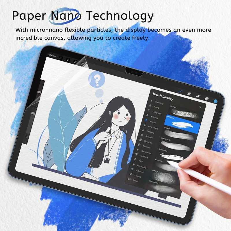 MOBDIK 2 Pack Paperfeel Screen Protector Compatible with iPad A16 11th/10th Generation 2025/2022 & iPad Air 11 M4/M3/M2 2026/2025/2024, Crafted for Natural Writing, Anti Glare, Easy Installation