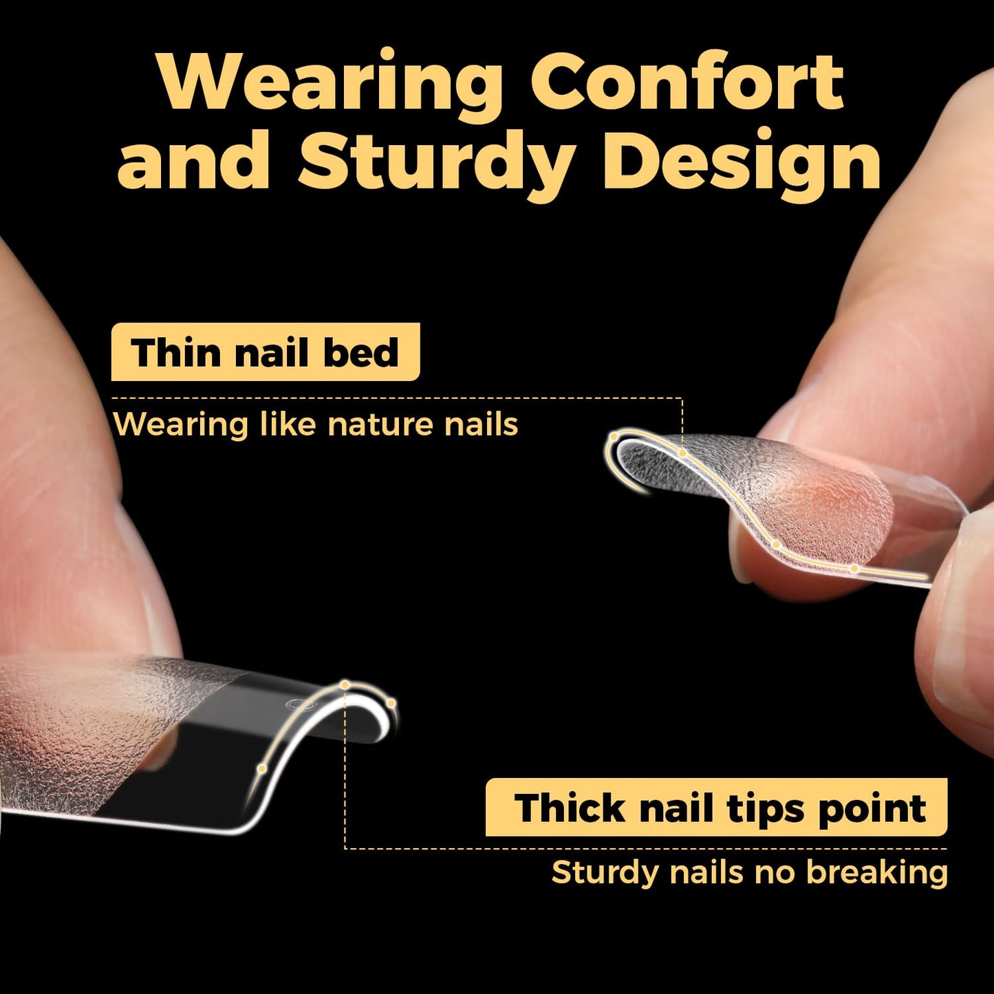 UNA GELLA Short Square Nail Tips, Pre Etched Short Square Gel Nail Tips, 240pcs Soft Gel Clear Press on Nails Full Cover Fake Nails for Nails Extension DIY Salon 12 Sizes At Home