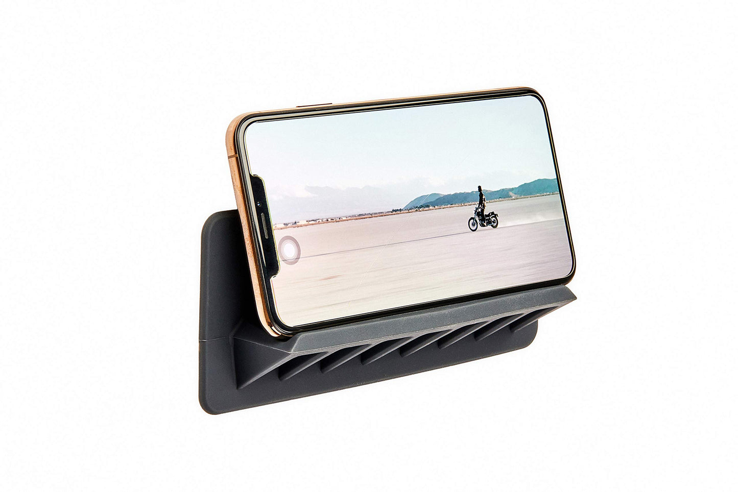 TOOLETRIES The Jack Shower Phone Holder, Wall Mounted Bathroom Phone Holder for Shower, Mirror & Tile, Reusable Silicone Mount for Smartphones & Tablets – Charcoal