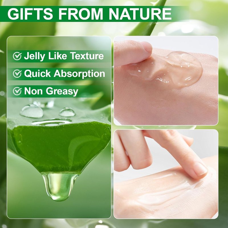 Aloe Vera Gel Travel Size 30 Pack | 99% Pure Soothing Hydration for Face, Hair & Body