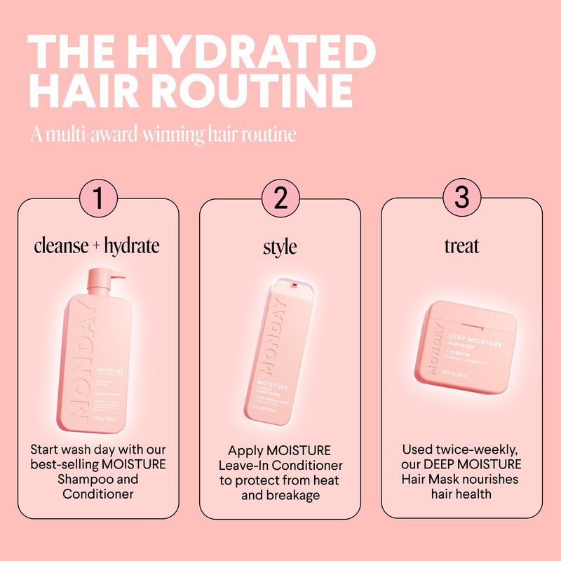 MONDAY Haircare MOISTURE Conditioner with Hyaluronic Acid, Coconut Oil & Shea Butter for Dry & Dull Hair 798 mL