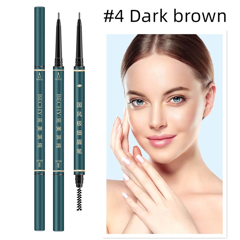 Skiennix Eyebrow Pencil Set - 3 PCS Waterproof Micro Brow Pencils with Brush & Razor | Ultra-Fine Precision