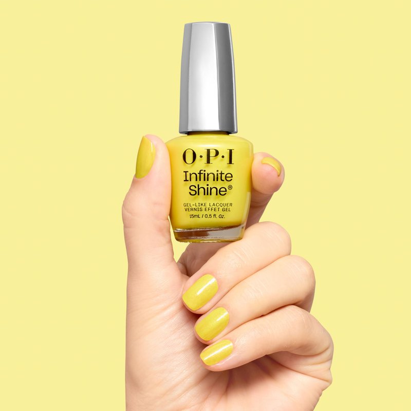 OPI Infinite Shine Limon-yello! | Opaque Soft Pastel Yellow Crème Long Wear Nail Polish | Trip to the Brite Side | Summer 2026 Collection