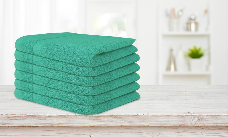 Lenenz Soft Wash Cloths - 12 Pack Plush and Absorbent Cotton Washcloths for Face, Body, and Baby - Multi-Purpose, Quick-Dry Wash Cloths Set 13x13'' (Dark Green)