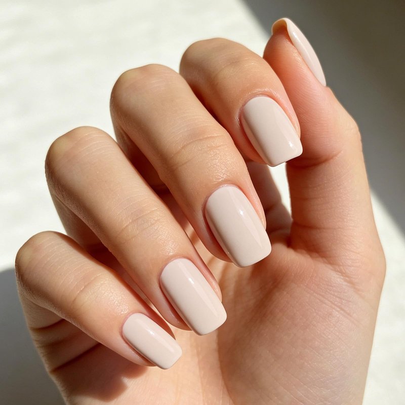 Modelones White Press on Nails, Short Square Fake Nails, Reusable Nail Kit with Nail Glue Adhesive Tabs Mini Nail File, Summer Nails Press Ons 32Pcs 16 Sizes, Women Girl Gift