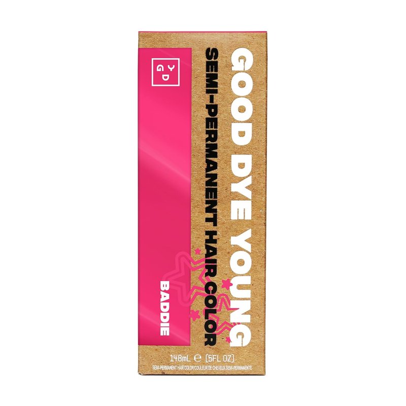 Good Dye Young x Miranda Rae Semi-Permanent Hair Color, Vegan and Cruelty-Free Light Pink Hair Dye, Last up to 24 Washes, Non-Damaging Conditioning Hair Color (5FL OZ, Baddie)