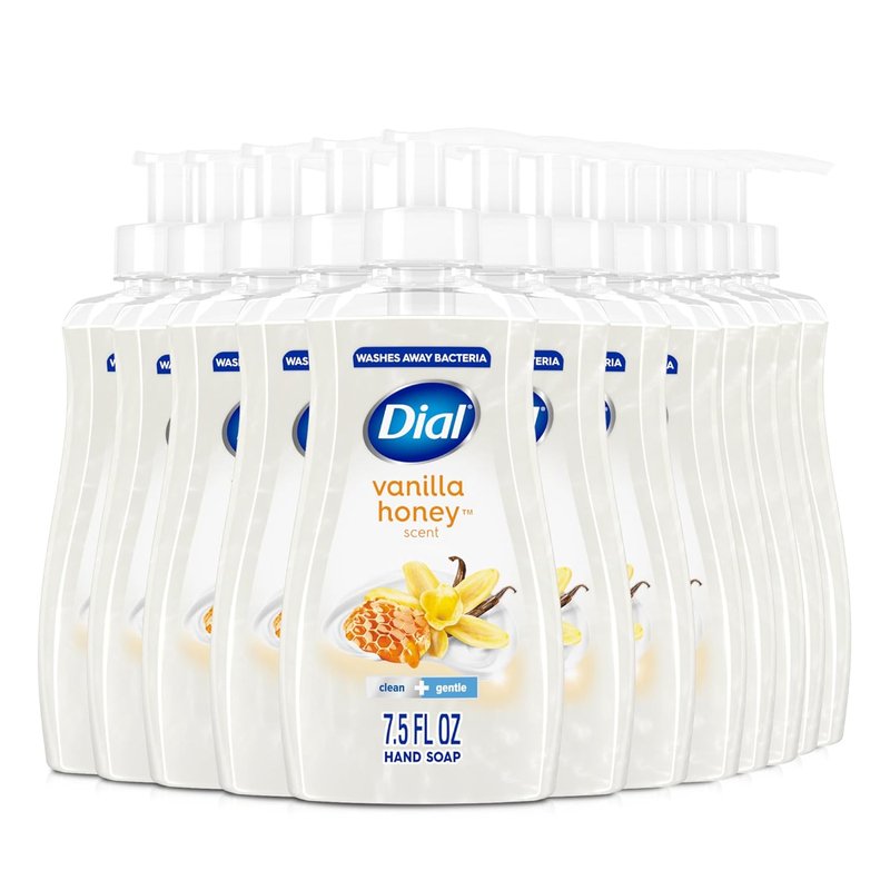 Dial Liquid Hand Soap - Vanilla Honey Scent, Moisturizing Formula | 7.5 fl oz, Pack of 12