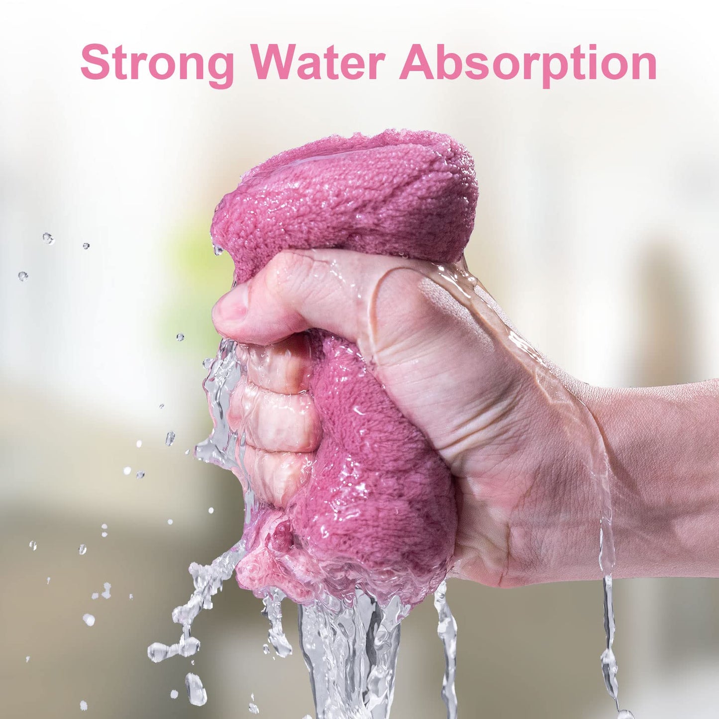 Bessrung 20 Packs Kitchen Cloth Dish Towels, Nonstick Oil Fast Drying Washcloths, Premium Dish Cloths for Kitchen, Car, Bathroom Cleaning, Reusable Highly Absorbent Cleaning Clothes, Mix-Colors