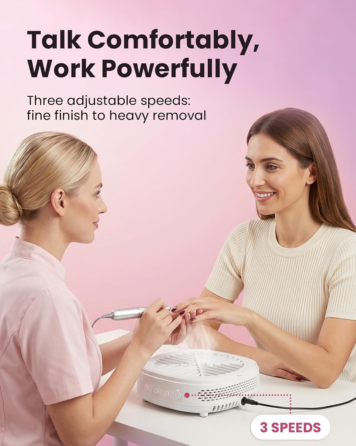 Skiennix Nail Dust Collector - Professional Vacuum Fan for Nail Techs | Quiet & Compact Design