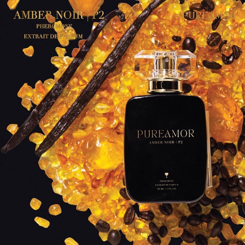 Pheromone Perfume for Women - Amber Noir Extrait de Parfum | Long Lasting Vanilla Amber Scent, 1.0 oz / 30 ml