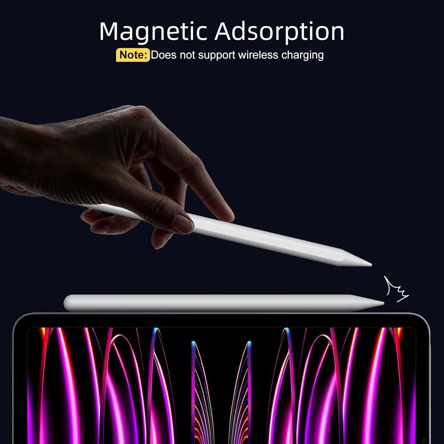 Stylus Pen for iPad by [Brand Name] | 2X Fast Charge Active Pencil Compatible with 2018-2026 iPad Pro, Air, Mini - White